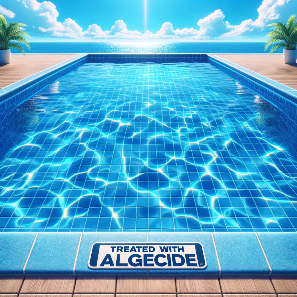 picture of swimming pool algae removal based on algaecide