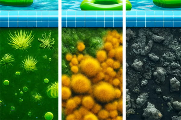 Green algae, yellow algae and black algae